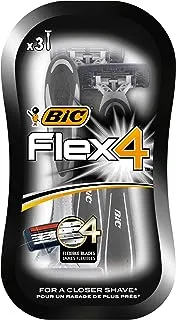 Bic Flex 4 Men Razors - Disposable Razors With Four Nano-Tech, Moveable Blades For Ultra Close Shave