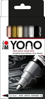 Marabu YONO Marker set METAL,4 x 1.5-3 mm