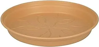 Elho GB Plastic Plant Saucers, 41 cm Diameter, Mild Terra