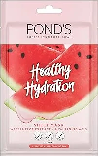 POND'S Healthy Hydration Sheet Mask for rejuvenated, supple skin, Watermelon, with 100% natural origin watermelon extract, hyaluronic acid & vitamin E, 25ml