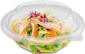 Clear Plastic Lid for 8 oz To Go Bowl - PLA Plastic Lid - 500ct - Restaurantware