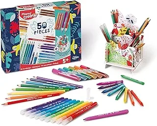 Maped Color Peps 50 Piece Colouring Set (With Desk Tidy), 907037