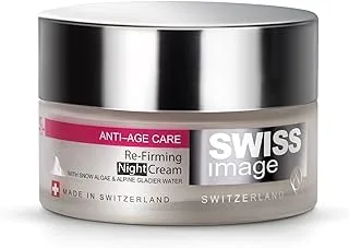 Swiss Image Anti-Age 46+ Refirming Night Cream 50 ml | Reduces Fine Lines, Wrinkles & Age Spots | Supports Skin Generation During the Night | Collagen boosting Cream for All Skin Types