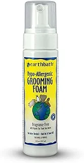 Earthbath Natural Hypo-Allergenic Grooming Foam Fragrance Free Waterless for Dogs & Puppies 8oz