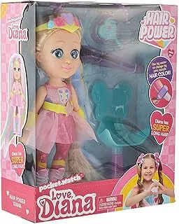 Love Diana Doll Hair Power S2 تعمل بالبطارية ، 13 بوصة ، دمية الموضة