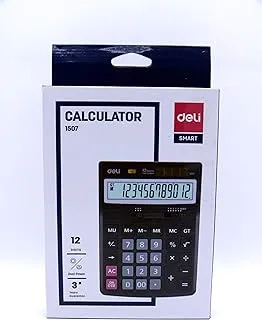 Deli E1507 Calculator with LCD Display Screen, Silver