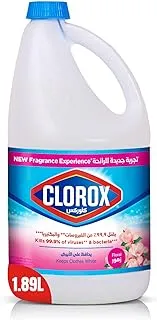 Clorox Liquid Bleach 1.89L, Floral Scent New Fragrance Experience, Kills 99.9% of Viruses and Bacteria, Cleans and Disinfects