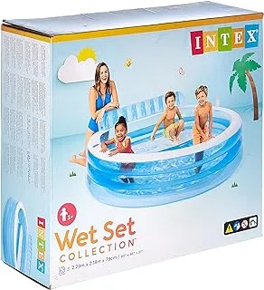 Intex 57190 Inflatable Family Luxury Paddling Pool - Blue