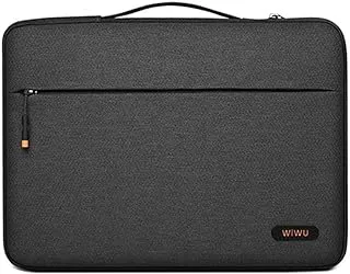 WIWU Pilot Water Resistant High-Capacity Laptop Sleeve Case, Black - 13.3