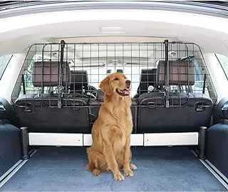 Amazon Basics Adjustable Dog Car Barrier - 40.64 CM, Black