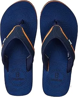 Bourge Men Navy Flip-Flops-6 Uk (Canton-Z1)