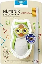 Flipper Owl Earthy Toothbrush Holder, Green, Lr-Owl-Ety