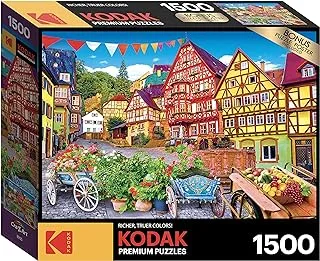 Cra-Z-Art Kodak 1500 Pieces Puzzle Asst. Colorful EUropean Town, Multicolor, Ca-8905Aa_429313