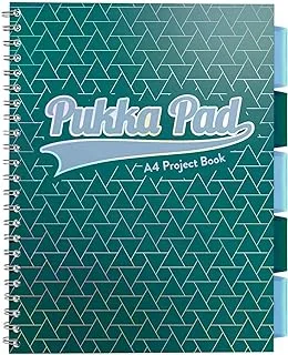 Pukka Pad 3005-GLE-GRN Glee 200 صفحة كتاب مشروع ، مقاس A4 ، 80 جرام ، أخضر