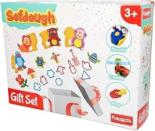 Funskool Fundough - مجموعة هدايا ، هدية للأولاد ، 3 سنوات ، متعدد الألوان ، متعدد الألوان ، FS9302600