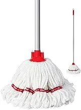 RGLT Liao traditional classic home commercial large loop end microfiber string wet floor deck mop, Multicolor, A130028