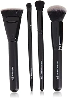 e.l.f. Complexion Perfection Brush Kit 4Piece Set, Synthetic (82023)