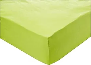 Luxury Fitted Sheet 2Pcs Set - Cotton 200 Thread Count, Single Size,  Lime By Ibed Home