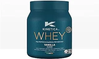 Kinetica Protein Powder Vanilla 300G, 23G Protein Per Serving, 10 Servings, Whey Protein From EU Grass-Fed Cows, Excellent Mixability And Taste