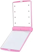 COOLBABY LED Double Make-Up Mirror Pink/Silver