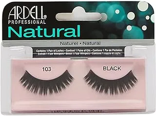 Ardell Professional Glamour Strip Eyelashes, Lightweight, Easy To Apply and Comfortable Lashes, #103, Black