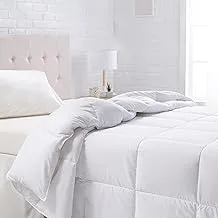 Amazon Basics Down Alternative Bedding Comforter Duvet Insert - Full / Queen, White, All-Season