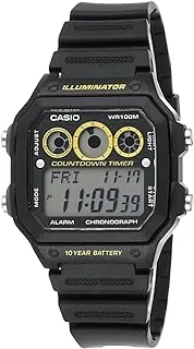 Casio Men's Digital Dial Stainless Steel Band Watch