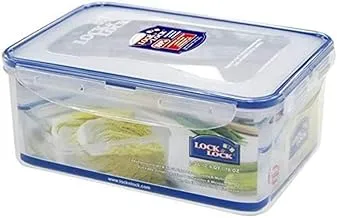 Locknlock Hpl825 Rectangular Food Container, 2.3 Litre, Clear/Blue, Plastic