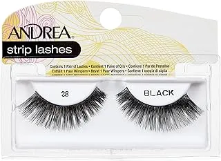 Andrea Modlash Strip False Eye Lash زوج ، 28 أسود ، SM