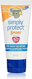 Banana Boat Simpley Protect Sport Sunscreen Lotion-SPF50-UVA/UVB Protection-No Added Oils & Fragrance-No Oxibenzone & Parabens-Lightweight-Non Greasy-Quick Absorption-Water Resistant-170g