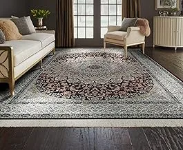 Al Salem Carpet Carpet Royal Palace Collection سجادة كلاسيكية للمنطقة ، 195 سم x 300 سم أحمر