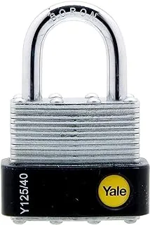 Yale Y125/40/122/1 Y Series Laminated Padlock 44mm Zinc Plated Finish