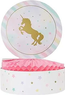 Creative Convertting Unicorn Sparkle Honeycomb Centerpiece, Multi-Colour, 30 x 23 cm, 8C329310