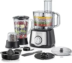 Black+Decker 600 W 29 Function Food Processor with Blender, Mill and Juicer, Black, FX650