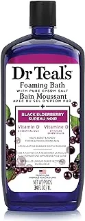 Dr. Teal's Foaming Bath With Epsom Salt Black Elderberry 1000Ml, Blue