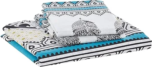 Divine Casa Spring Summer Double Bedding Set - Evan, Multi Color, En1402