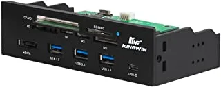 Kingwin Powered Usb Hub 3.0 W/ 1 Usb-C Port, Sd Card Reader & Micro - Sata Power Port W/Lightning Speed Data Transfer Up To 5GBps 5.25