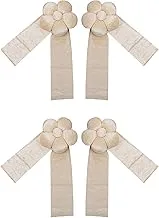 Kuber Industries Velvet 4 Pieces Curtain Tie Back Tassel Set (Cream) - CTKTC22172