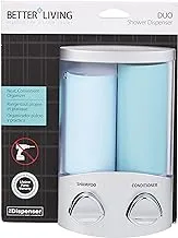 Better Living Products 76234-1 Duo 2-Chamber Dispenser, Satin Silver