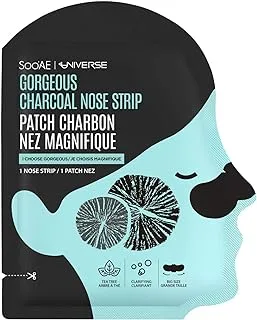 Soo'Ae New York GorgeoUS Charcoal Nose Strip. Deep Cleansing & Revitalizing. Antioxidant Rich Face Sheet Mask. Made In Korea.