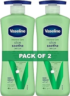 Vaseline Body Lotion Aloe Soothe, 2 X 400ml