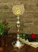 YATAI Taper Silver Crystal Pillar Candle Holders Fancy Tealight Candle Holder Wedding Tall Crystal Candlestick Holder Crystal Candle Stand Table Top Centerpiece for Special Occasions