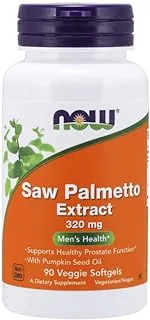 Now Foods، Saw Palmetto Extract ، مع زيت بذور اليقطين ، 320 مجم ، 90 كبسولة نباتية