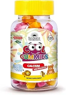 SUNSHINE NUTRITION Cool Gummies Calcium With D3, 120'S