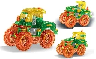 Ausini 3 In 1 Assembly Farm Truck Block Car, Multi-Colour, 25459, 104 Pcs