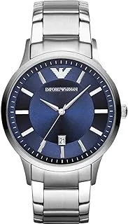 Emporio Armani Men's Three-Hand Date, Stainless Steel Watch, 43mm case size