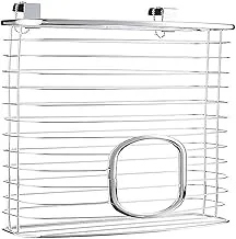 iDesign Axis Metal Over the Cabinet Plastic Bag Holder for Kitchen, Pantry, Bathroom, Dorm Room, Office, 13.6