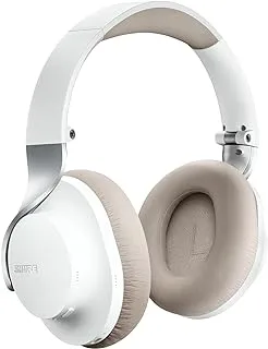 Shure AONIC 40 Wireless Noise Cancelling Headphones, Comfortable Overhead Design, Premium Audio Performance, Lightweight, Bluetooth Compatible, White