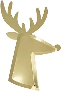 Meri Meri Reindeer Plates 8 Pieces, Gold