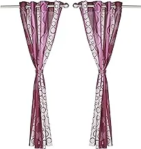 Story at Home WNR2007 Window Curtain, 118 x 152cm, Polyester, Pink